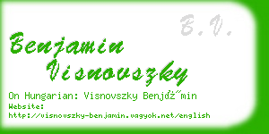 benjamin visnovszky business card